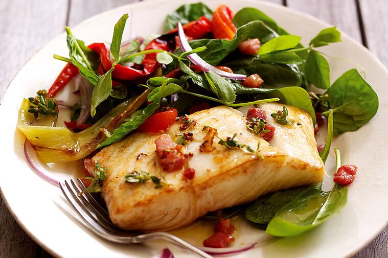 poisson aux légumes et herbes pour perdre du poids