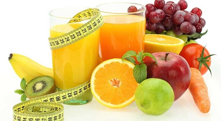 Fruits, légumes et jus pour perdre du poids sur le régime Préféré