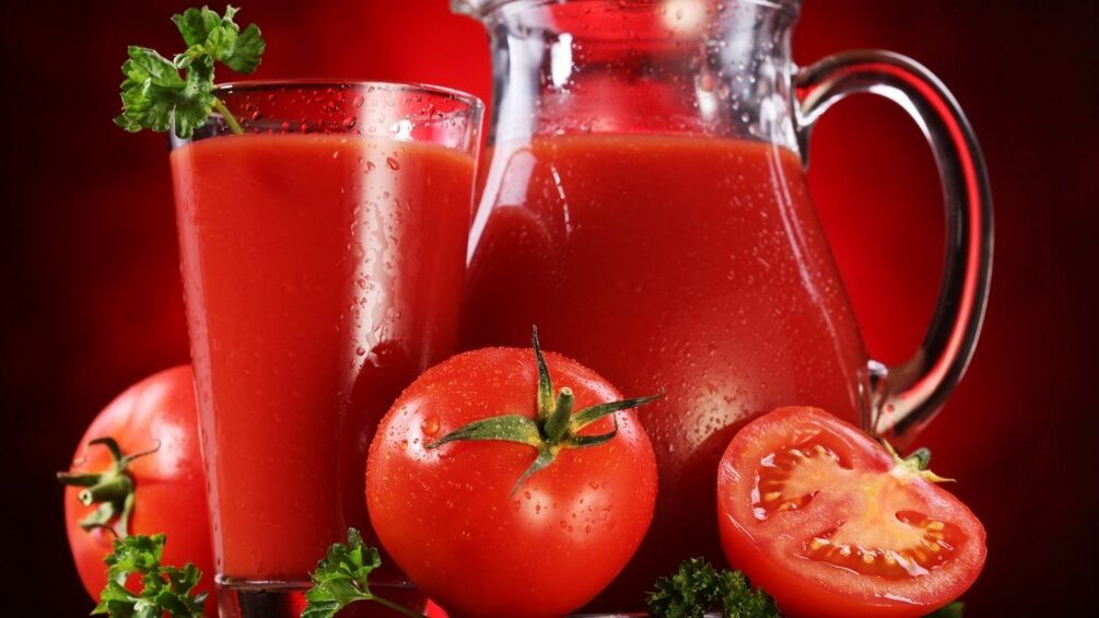 Pour la pancréatite sans exacerbation, le jus de tomate fraîchement pressé est utile